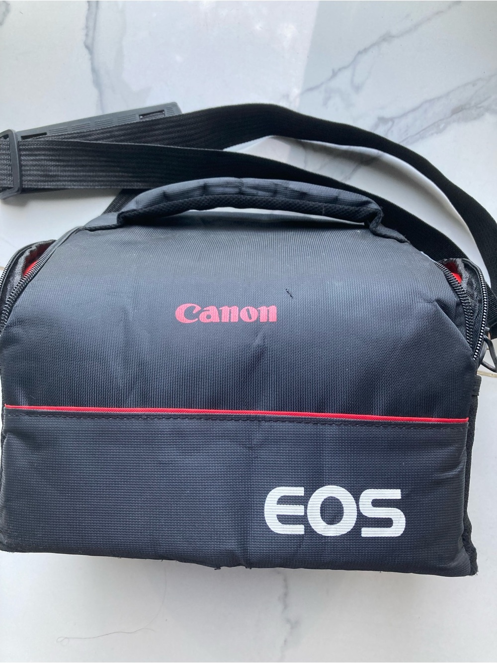 Canon Black Camera Carry Bag with Red Trim